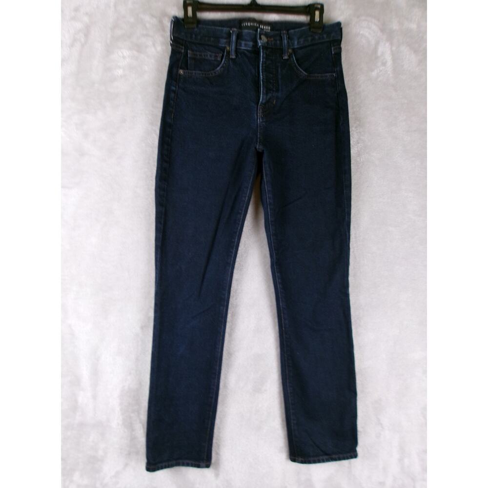Veronica Beard Ryleigh High Rise Slim Straight Jeans Dark Night 26